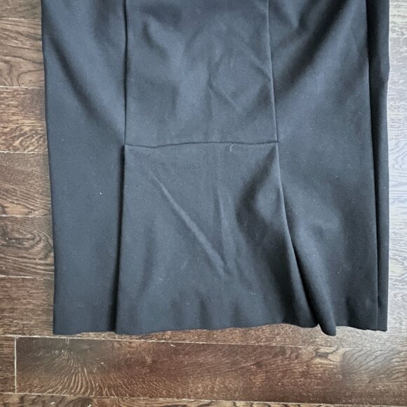 Diane Von Furstenberg Black Cougarette Midi Skirt w/Kick Flap-Size 6 - Picture 6 of 10